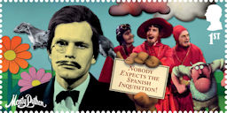 Monty Python 1st Stamp (2025) Terry Gilliam as A Man with a Stoat Through his Head
