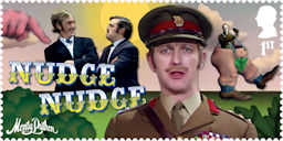Monty Python 1st Stamp (2025) Graham Chapman as the Colonel, Nudge-Nudge