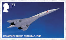 Concorde 1st Stamp (2026) Concorde flying overhead, 1985