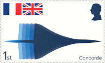 Concorde 1st Stamp (2026) David Gentleman’s third shortlisted submission, which originally featured the unadopted English spelling of ‘Concord’.