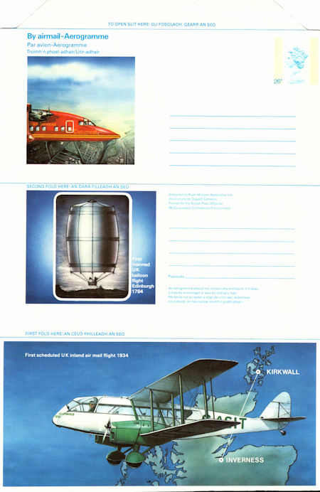 GB Aerogrammes from Collect GB Stamps