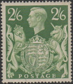 Definitives 2s6d Stamp (1939) Yellow Green