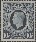 10s, Dark Blue from Definitives (1939)