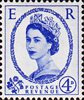 Wilding Definitive 4d Stamp (1953) blue