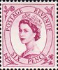 Wilding Definitive 6d Stamp (1954) purple