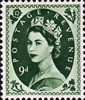 Wilding Definitive 9d Stamp (1954) bronze-green