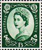 Wilding Definitive 1s3d Stamp (1953) green