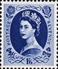 Wilding Definitive 1s6d Stamp (1953) indigo