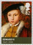The House of Tudor 62p Stamp (2009) Edward VI (1547-1553)