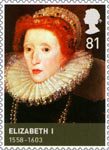 The House of Tudor 81p Stamp (2009) Elizabeth I (1558-1603)
