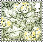 Morris and Company 76p Stamp (2011) Peony - Kate Faulkner