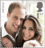 Royal Wedding of His Royal Highness Prince William and Miss Catherine Middleton 1st Stamp (2011) His Royal Highness Prince William and Miss Catherine Middleton