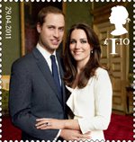 Royal Wedding of His Royal Highness Prince William and Miss Catherine Middleton £1.10 Stamp (2011) His Royal Highness Prince William and Miss Catherine Middleton