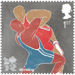 Olympic & Paralympic Games 1st Stamp (2011) Wrestling