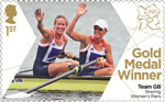 Team GB Gold Medal Winners 1st Stamp (2012) Rowing Women's Pairs - Team GB Gold Medal Winners 