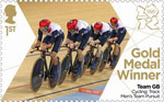 Team GB Gold Medal Winners 1st Stamp (2012) Cycling: Track Men's Team Pursuit - Team GB Gold Medal Winners