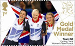 Team GB Gold Medal Winners 1st Stamp (2012) Cycling: Track Women's Team Pursuit - Team GB Gold Medal Winners