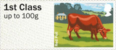 1st, Red Poll from Post & Go - British Farm Animals III - Cattle (2012)