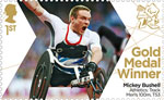Paralympics Team GB Gold Medal Winners  1st Stamp (2012) Athletics: Track Men's 100m, T53 - Paralympics Team GB Gold Medal Winners 