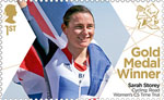 Paralympics Team GB Gold Medal Winners  1st Stamp (2012) Cycling: Road Women's C5 Time Trial - Paralympics Team GB Gold Medal Winners 