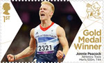 Paralympics Team GB Gold Medal Winners  1st Stamp (2012) Athletics: Track Men's 100m, T44 - Paralympics Team GB Gold Medal Winners 