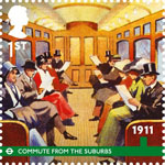 London Underground 1st Stamp (2013) 1911 - Commute to the Suburbs