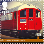 London Underground £1.28 Stamp (2013) 1938 - Classic Rolling Stock