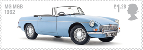 British Auto Legends £1.28 Stamp (2013) MG MGB, 1962