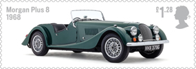 British Auto Legends £1.28 Stamp (2013) Morgan Plus 8, 1968