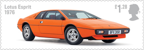 British Auto Legends £1.28 Stamp (2013) Lotus Esprit, 1976