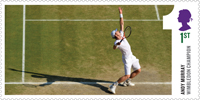 Andy Murray - Gentlemen's Singles Champion Wimbledon 2013 1st Stamp (2013) Andy Murray Wimbledon Champion