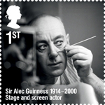 Remarkable Lives 1st Stamp (2014) Sir Alec Guiness