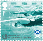 Glasgow 2014 Commonwealth Games 1st Stamp (2014) Swimming