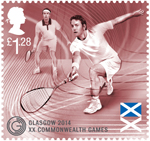 Glasgow 2014 Commonwealth Games £1.28 Stamp (2014) Squash