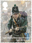 The Battle of Waterloo 1st Stamp (2015) Light Infantry, King’s German Legion