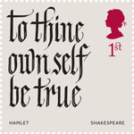 Shakespeare 1st Stamp (2016) Hamlet (1600) Act 1, Scene 3