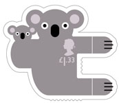 Animail £1.33 Stamp (2016) Koala