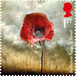 The Great War - 1916 1st Stamp (2016) Battlefield Poppy, Giles Revell