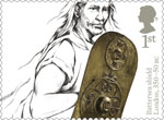 Ancient Britain 1st Stamp (2017) Battersea Shield, London, England c350-50 BC
