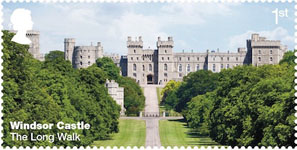 Windsor Castle 1st Stamp (2017) The Long Walk