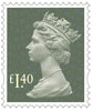 New Machin Definitives £1.40 Stamp (2017) Dark Green Pine