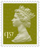 New Machin Definitives £1.57 Stamp (2017) Tarragon Green