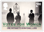 Votes For Women 2nd Stamp (2018) Lone Suffragette in Whitehall, c.1908