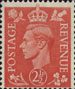 Definitives - New Colours 2.5d Stamp (1950) Scarlet
