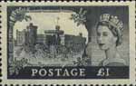 Waterlow Castle Definitive £1 Stamp (1955) black