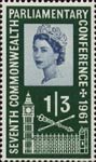 Seventh Commonwealth Parliamentary Conference 1s3d Stamp (1961) Palace of Westminster