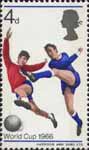World Cup Football Championship 4d Stamp (1966) Players with Ball