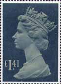 Definitive £1.41 Stamp (1985) drab and deep greenish blue