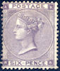 Definitive 6d Stamp (1862) Deep Lilac