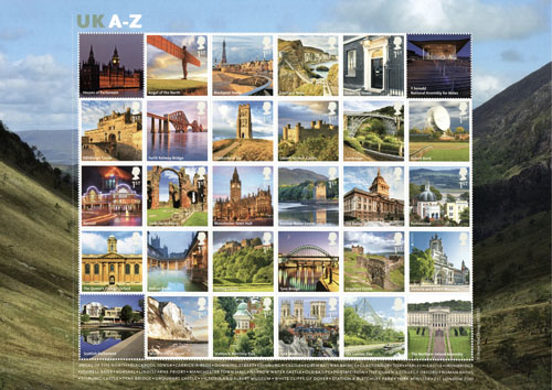 UK A-Z Part 2 - (2012) UK A-Z (Part 2) Composite Stamp Sheet